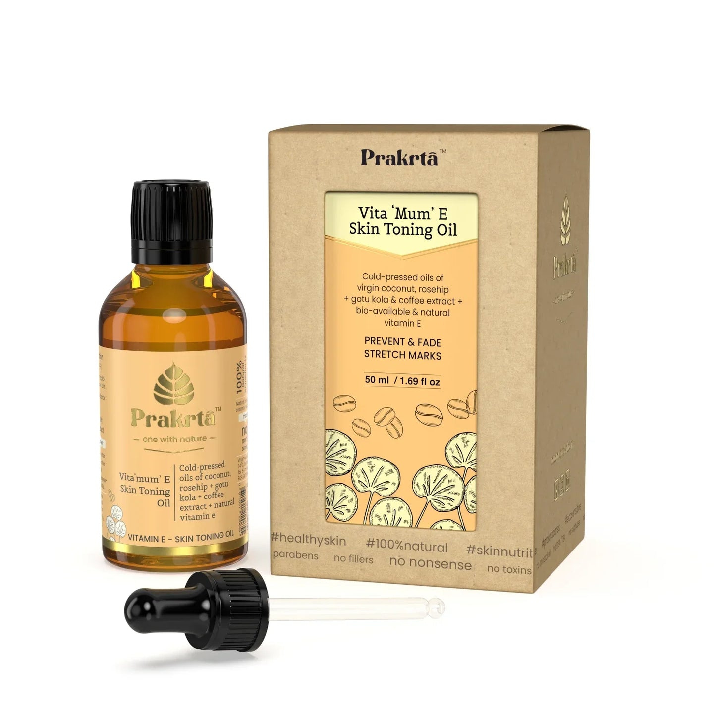 Vita MUM E Oil - natural stretch mark prevention - Prakrta