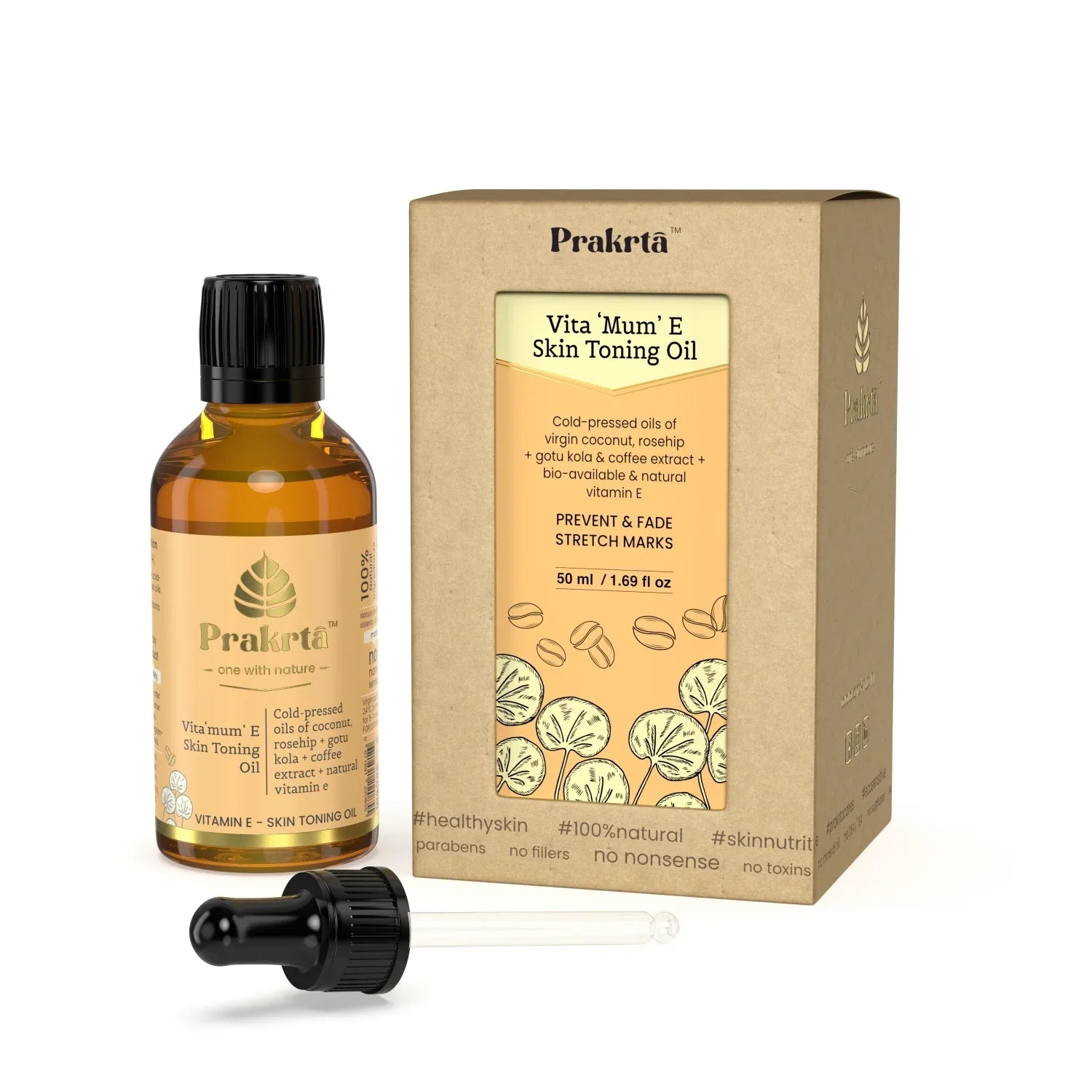 Vita MUM E Oil - natural stretch mark prevention - Prakrta