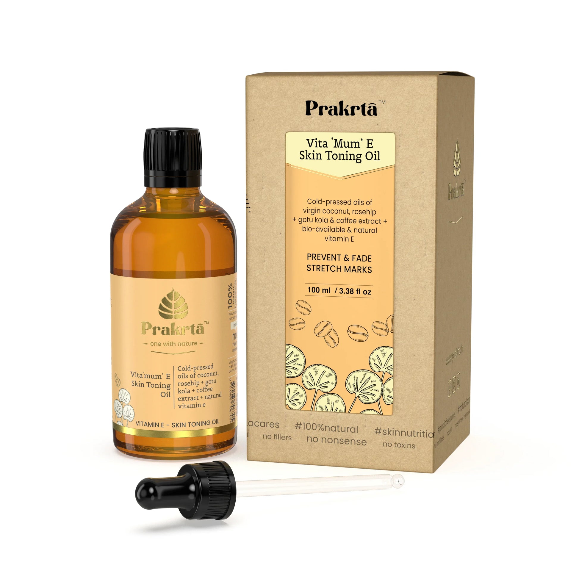 Vita MUM E Oil - natural stretch mark prevention - Prakrta