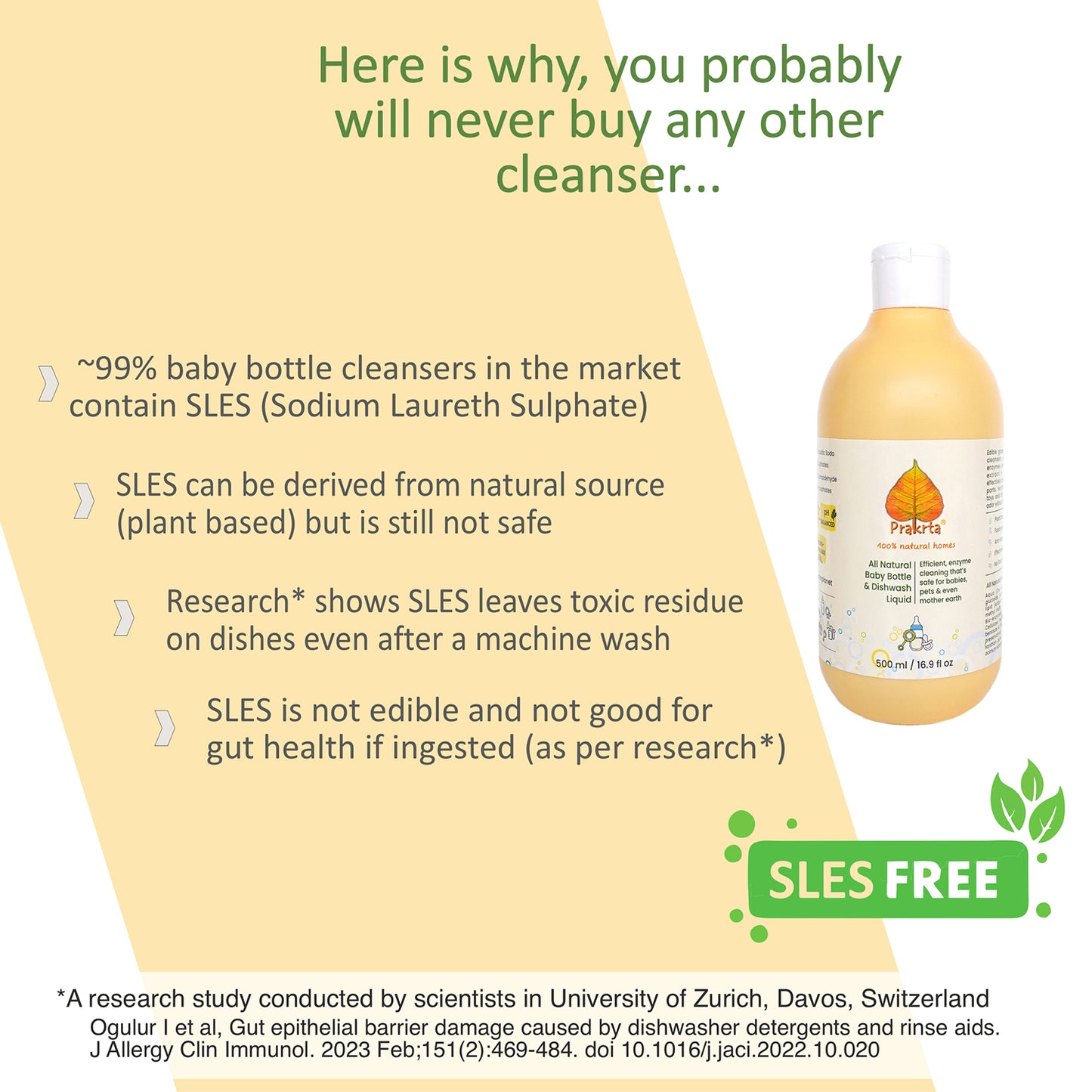 All Natural Baby Bottle & Dishwash Liquid - with Neem & Tulsi | No Toxins, No residue, edible grade preservative