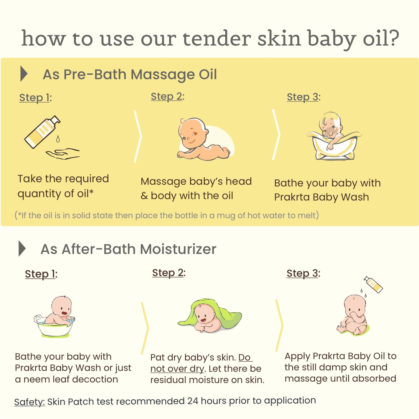 Tender Skin Baby Oil-Virgin coconut oil w/ Vitamin E & Avocado oil | 100% natural & edible | 100 ml