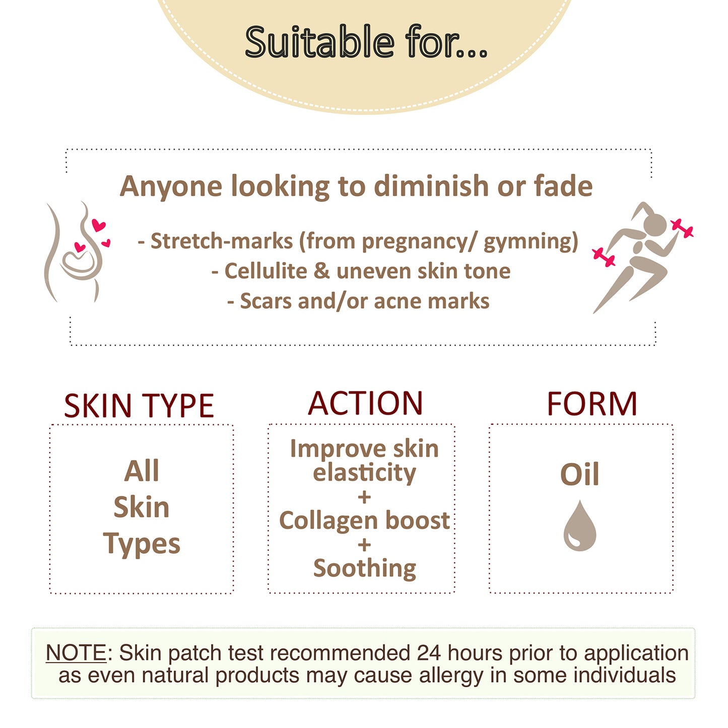 VITA'MUM' E - Toning oil with Vitamin E & natural coffee extract for moms & to-be-moms | 100 ml