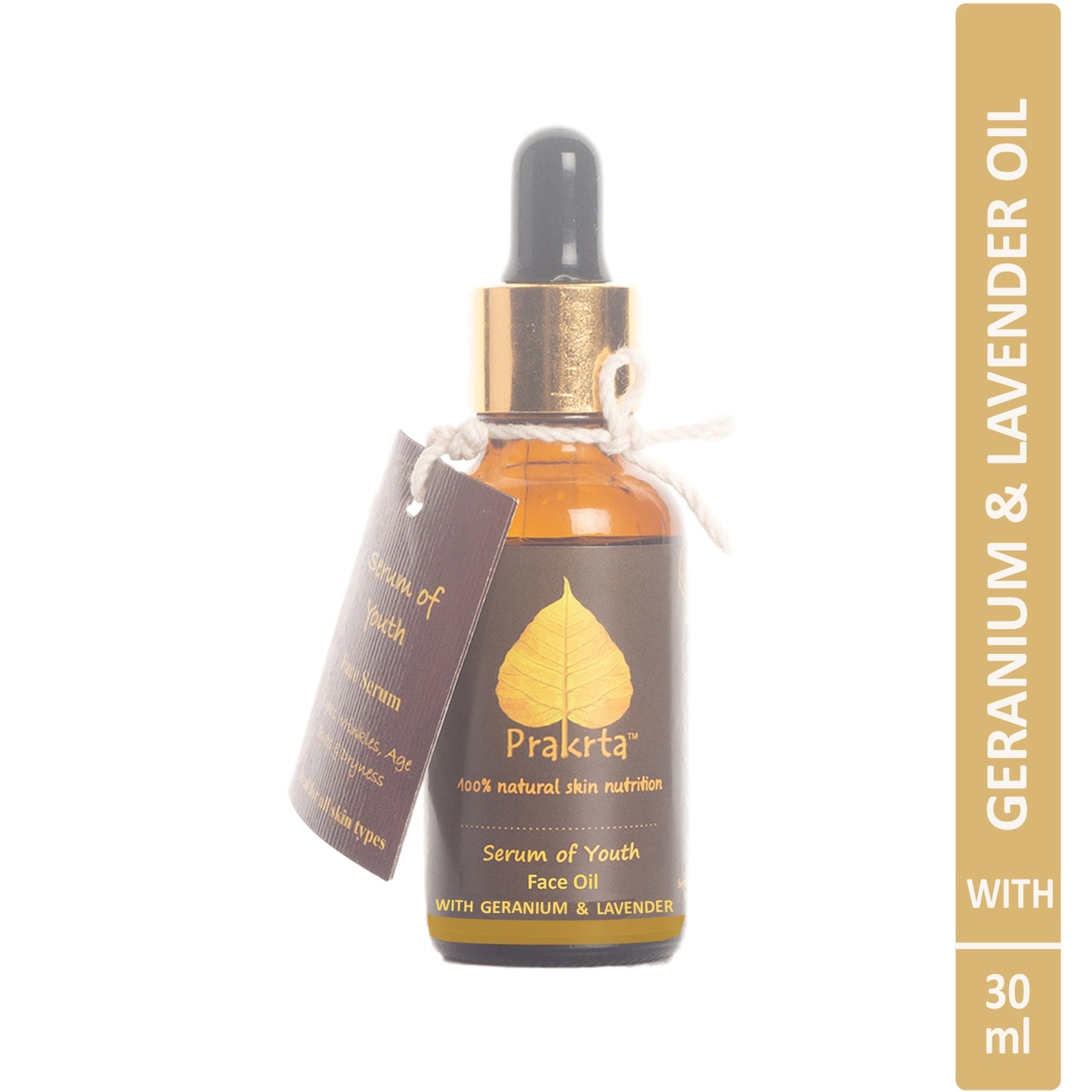 Serum Of Youth - 100% natural face oil |with geranium & Lavender oil | cold pressed oils | 30ml
