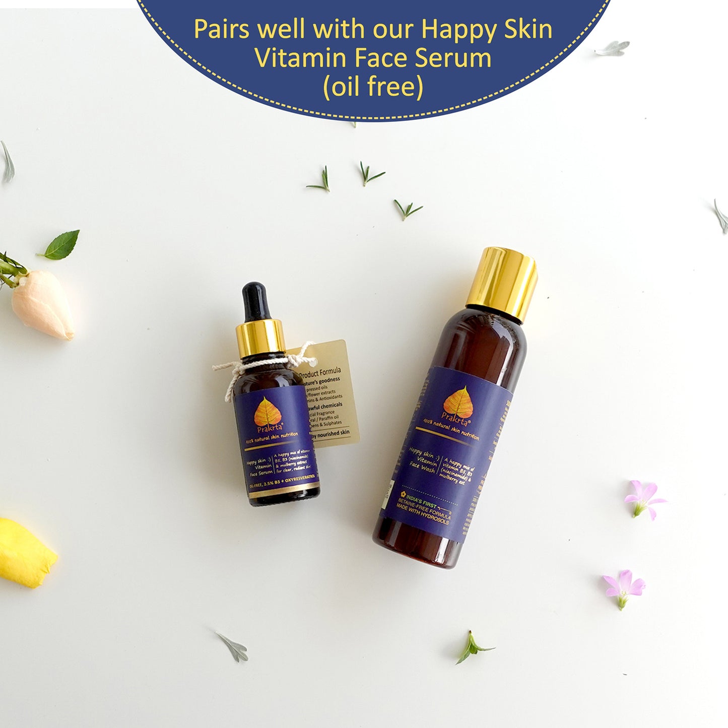 Happy skin :) vitamin face cleanser - A happy mix of Vit B3 (niacinamide), B5 and mulberry in an all natural cleansing base
