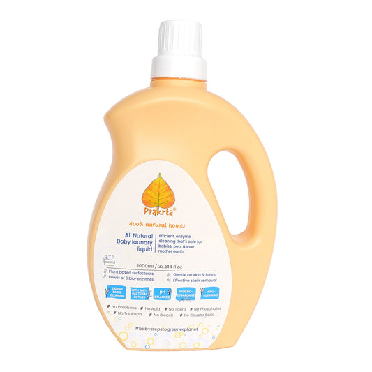 All Natural Baby Laundry Liquid - Plant-based cleansers for sensitive baby skin