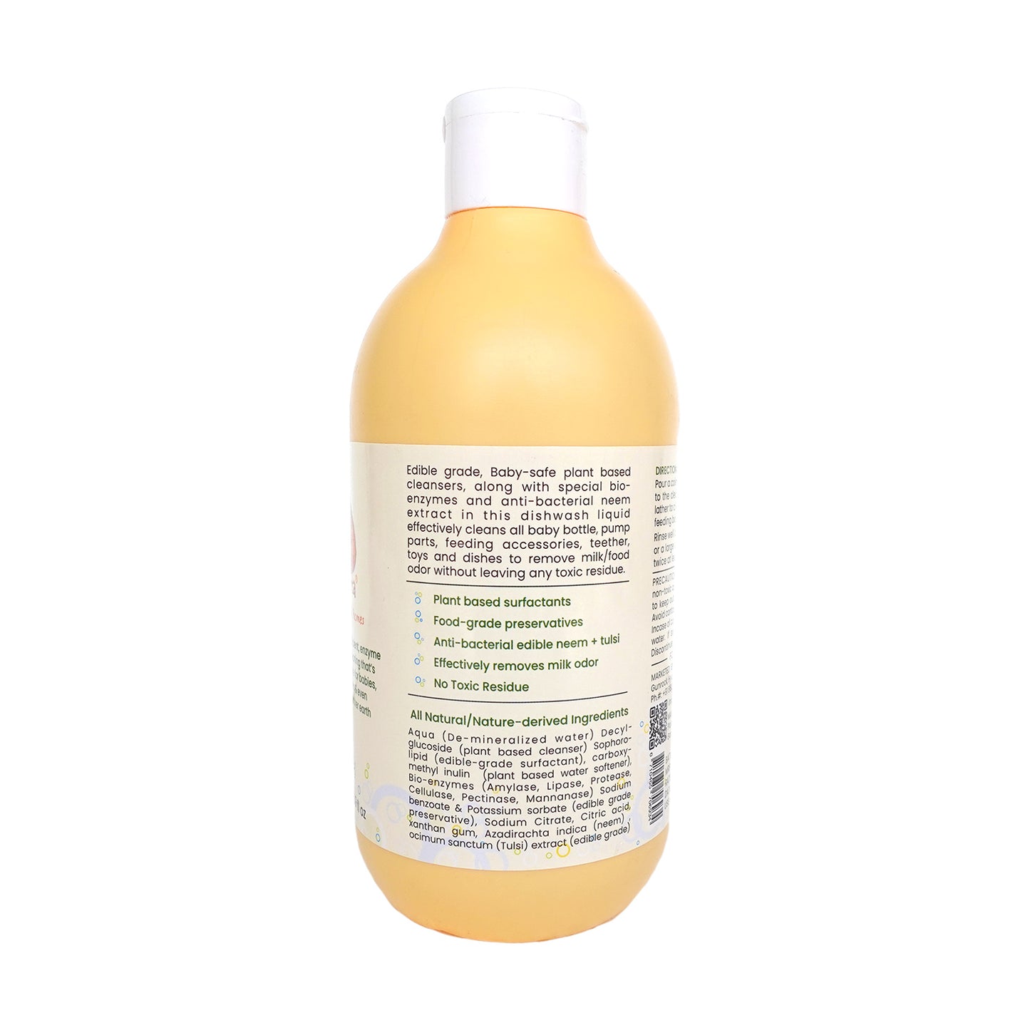 All Natural Baby Bottle & Dishwash Liquid - with Neem & Tulsi | No Toxins, No residue, edible grade preservative